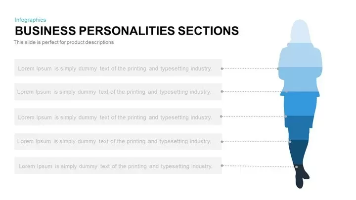 Business Personalities Sections PowerPoint Template and Keynote Slide