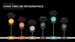 Chain Timeline Infographics Powerpoint and Keynote template