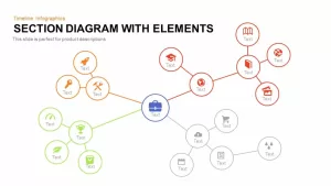 Cluster Diagram Connection Template for PowerPoint and Keynote