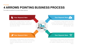 4 Arrows Pointing Business Process PowerPoint and Keynote