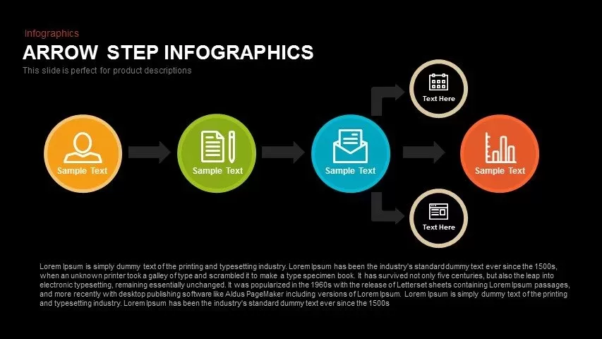 Step Infographics Arrow PowerPoint Template and Keynote