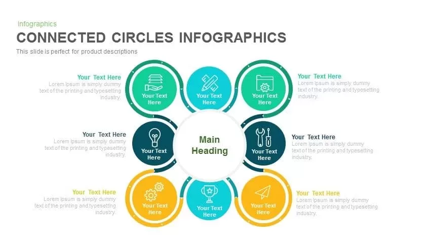Connected Circles Infographics PowerPoint Template and Keynote