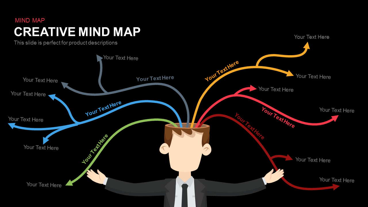 Super Creative Mind Map Template for PowerPoint and Keynote GJ-03