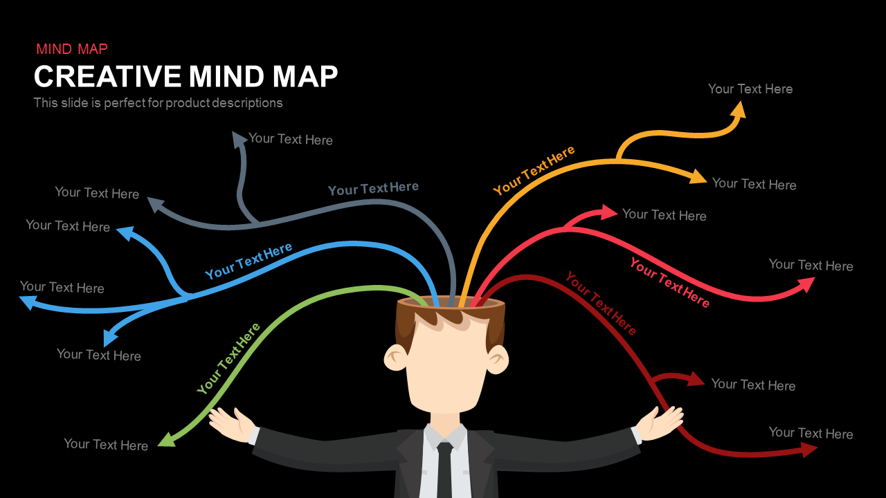 Creative Mind Map Template For PowerPoint And Keynote