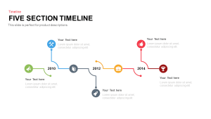 Five Section Timeline PowerPoint Template and Keynote