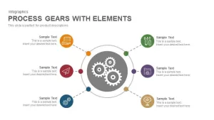 Gears Process PowerPoint Template and Keynote with Elements