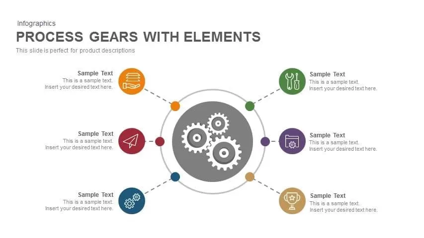 gear process PowerPoint template with elements