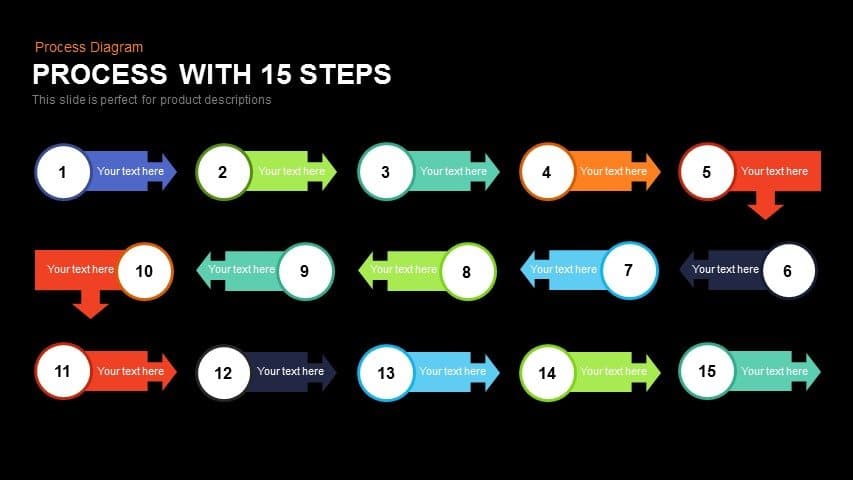 15 Steps Process Flow Powerpoint Template And Keynote Slide Images And Photos Finder 9361