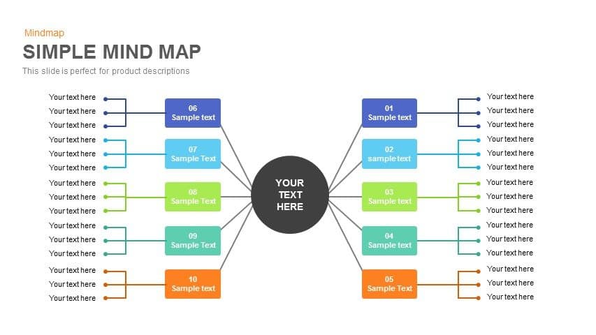 simple mind map template Simple Mind Map Template For Powerpoint And Keynote simple mind map template