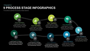 9 Process Stage Infographics Powerpoint and Keynote template