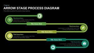 Arrow Stage Process Diagram Powerpoint and Keynote template