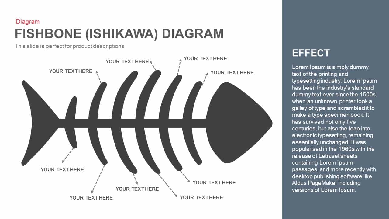 Fishbone Diagram PowerPoint Template and Keynote Slide