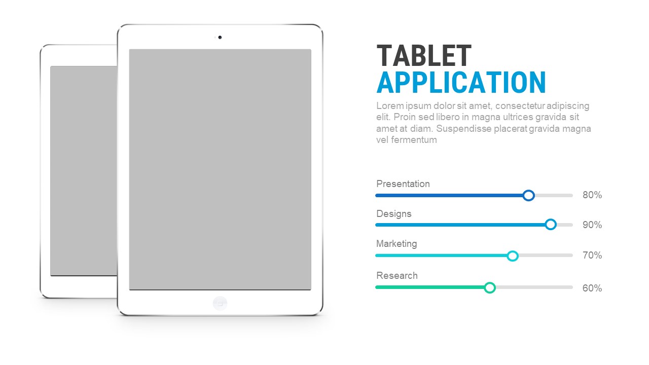 Product Launch PowerPoint Presentation Template and Keynote Tablet Application