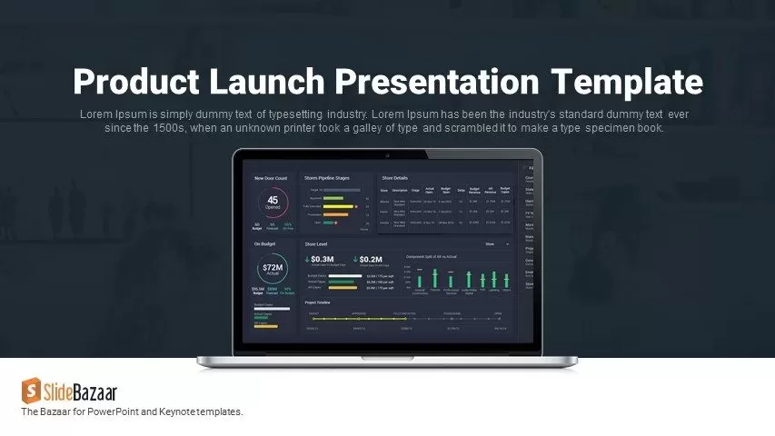 Product launch presentation template for PowerPoint and Keynote