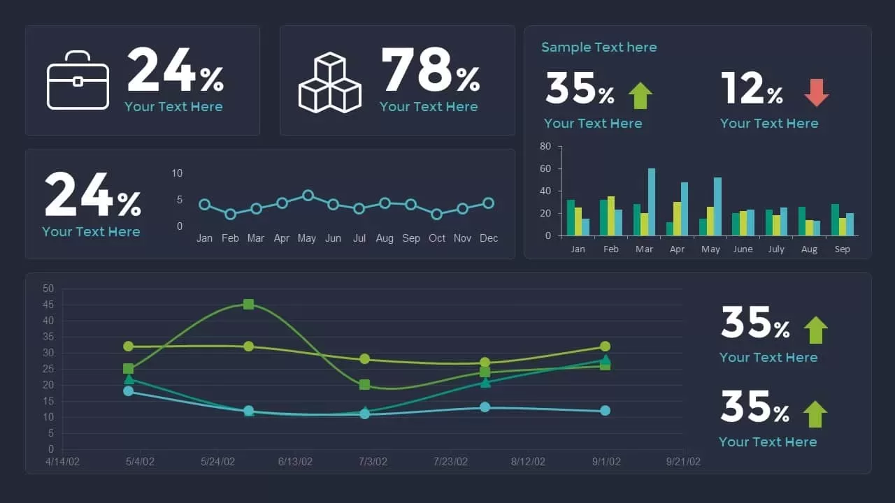sales dashboard PowerPoint template and keynote