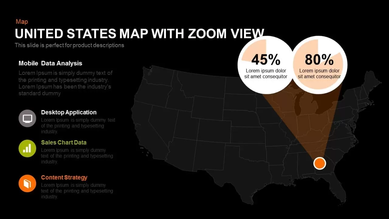 United States Map With Zoom View