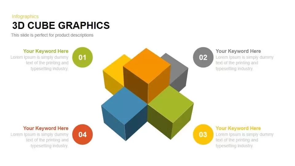 3d Cube Graphics Powerpoint and Keynote Template