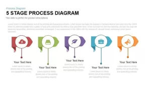 5 Stage Process Diagram Powerpoint and Keynote