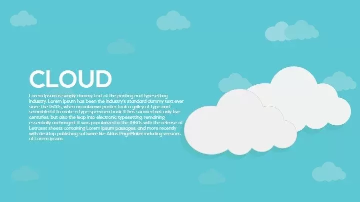 Cloud PowerPoint template and keynote