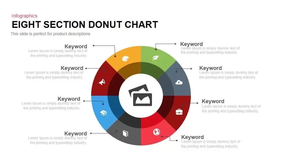8 Section Donut Chart PowerPoint Template
