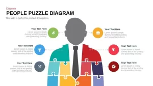 People Puzzle Diagram Powerpoint and Keynote template