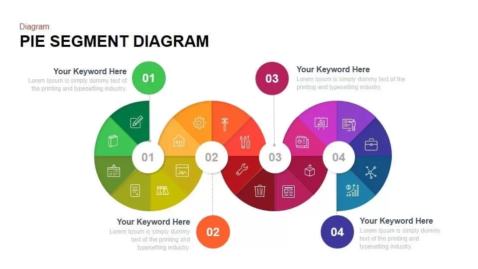 Pie Segment Diagram Powerpoint template and Keynote slide