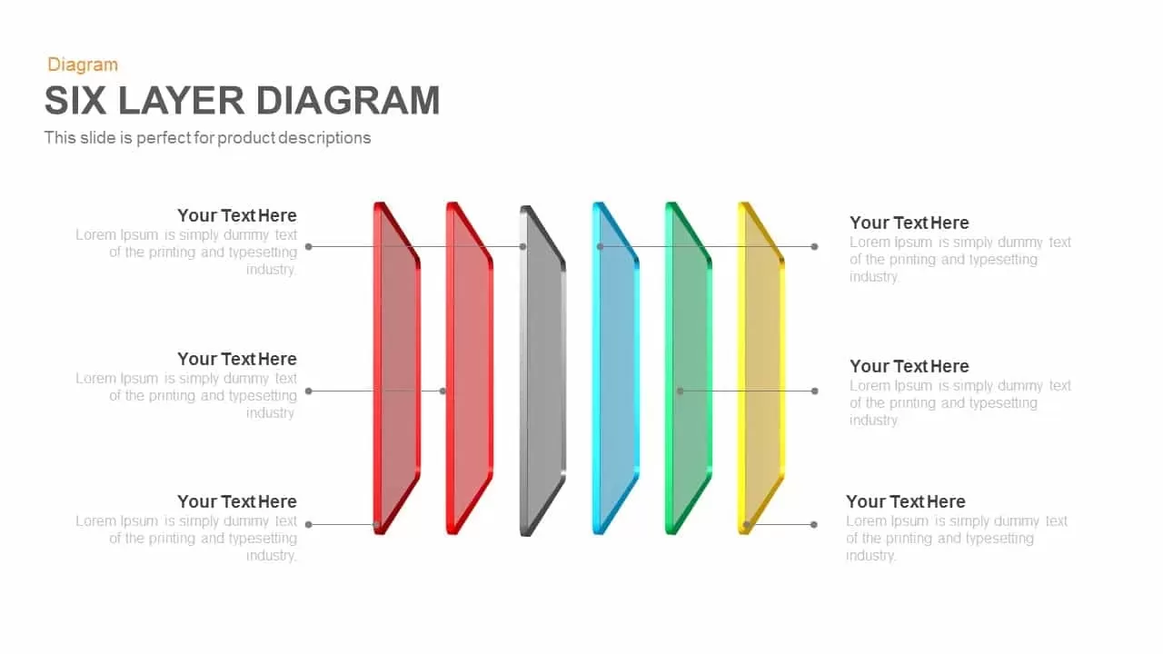 Six Layer Diagram PowerPoint Template