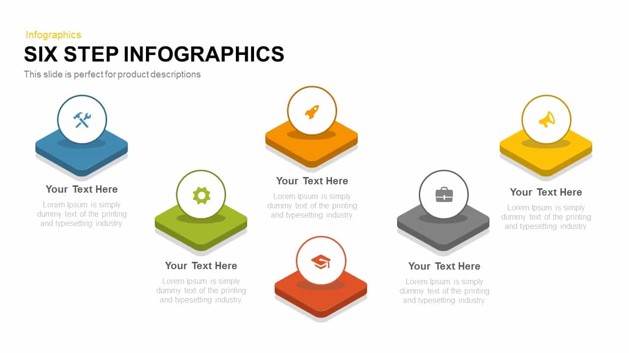 Bạn muốn tạo ra những Infographic thu hút và đầy tính thẩm mỹ? Hãy sử dụng mẫu PowerPoint hình vẽ Infographic 6 bước và Keynote từ Slidebazaar ngay hôm nay. Những slide được thiết kế với sự tinh tế và độc đáo sẽ giúp bạn trình diễn thông tin một cách dễ hiểu hơn. Tải xuống ngay để bắt đầu trình diễn một cách chuyên nghiệp nhất.