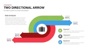 Two Directional Arrow PowerPoint Template and Keynote Slide