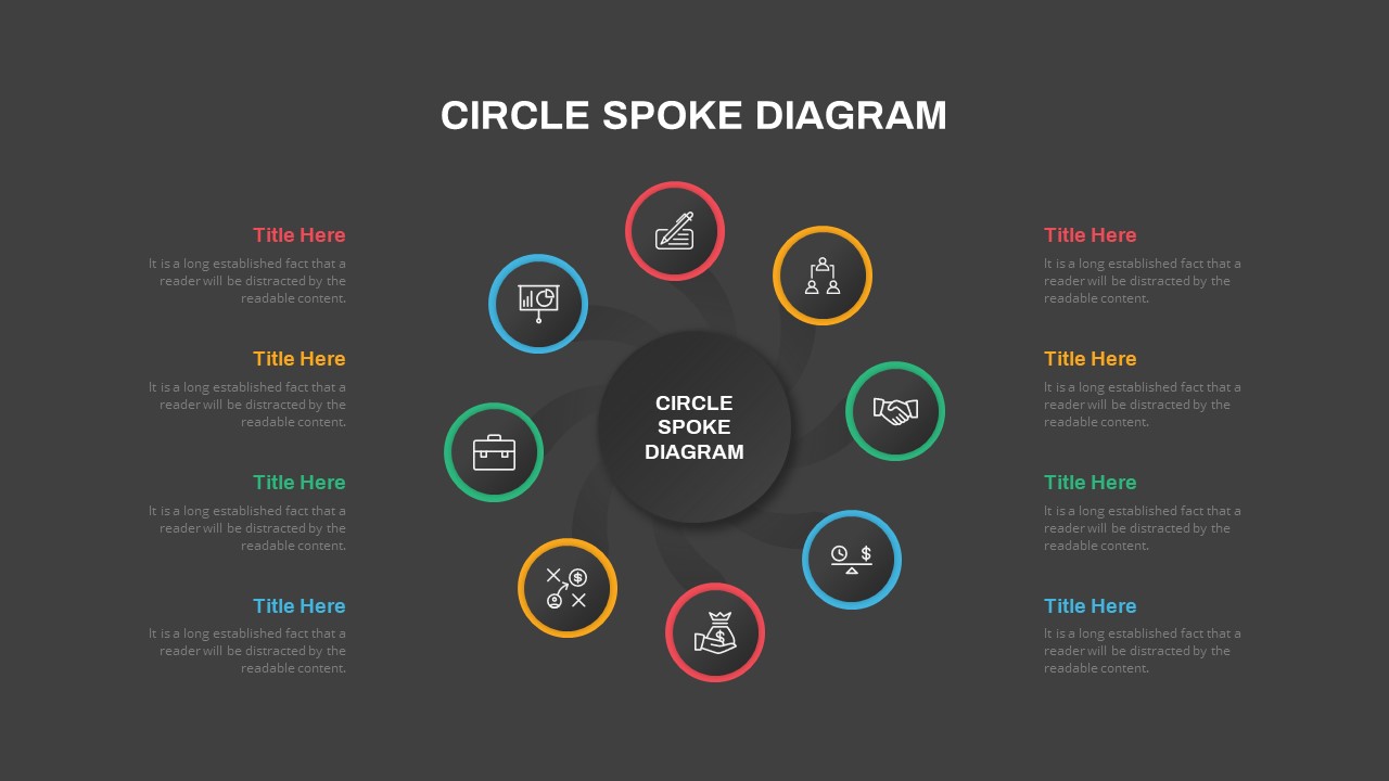 spoke circles ppt template