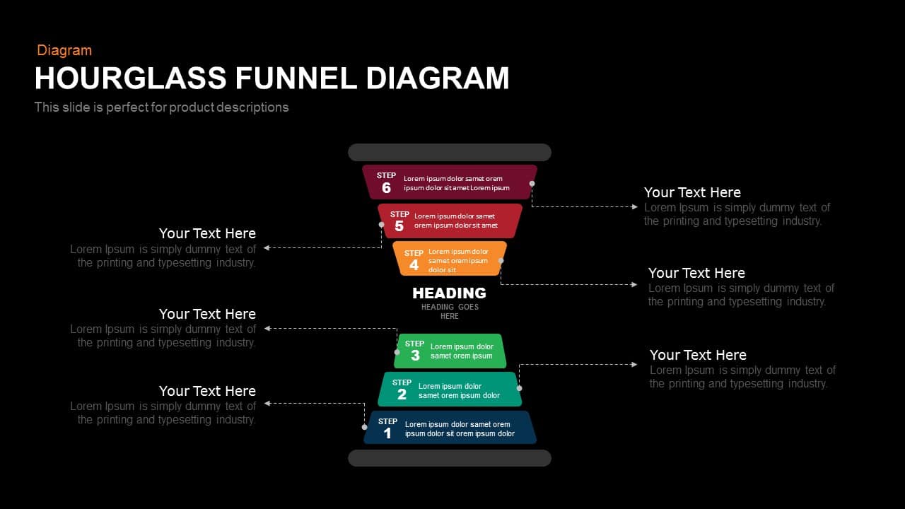 Hourglass Marketing Funnel Free Powerpoint Template C 