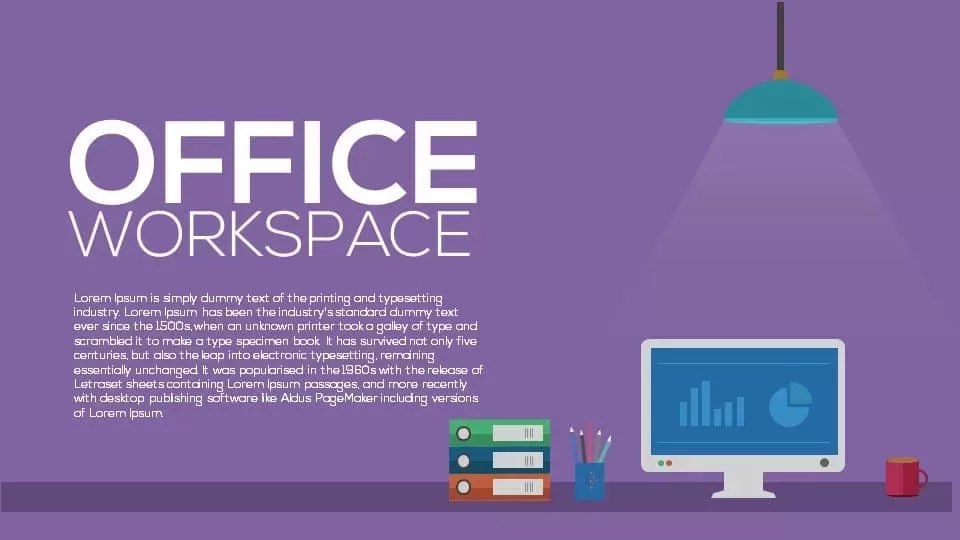 Metaphor Office Workspace PowerPoint Template and Keynote