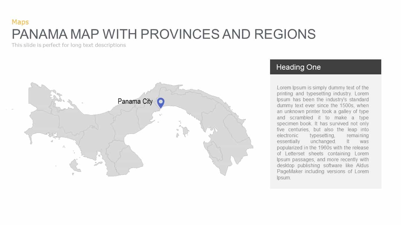 Panama Map With Provinces and Regions