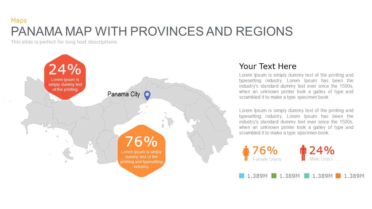 Panama Map With Provinces and Regions