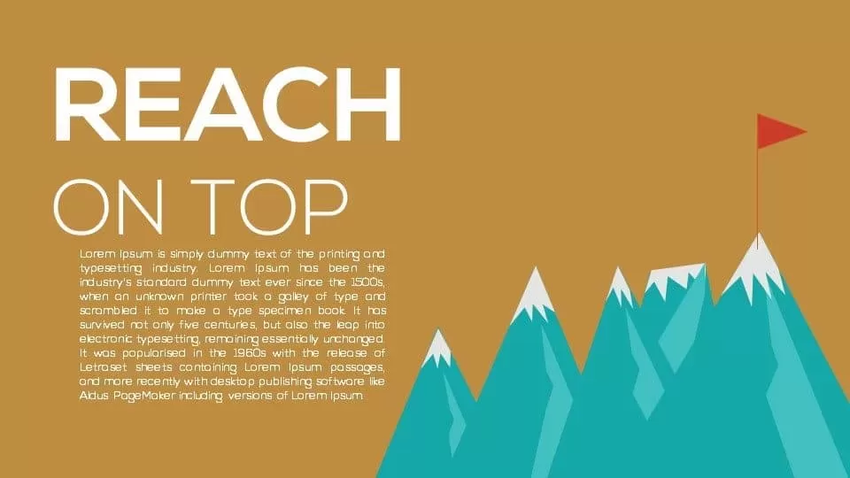 reach on top PowerPoint template and keynote
