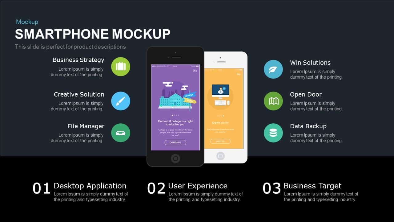 Download Smartphone Mockup Template for PowerPoint & Keynote