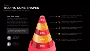 Traffic Cone Shapes Powerpoint and Keynote template