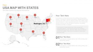 North America Map PowerPoint Template and Keynote With Social Icons