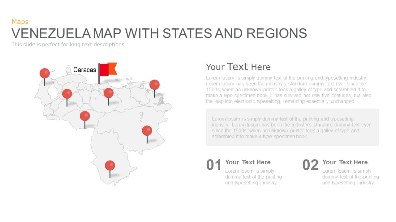 Venezuela Map Powerpoint and Keynote template