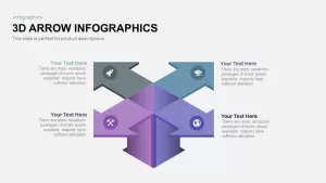 3d infographics arrow PowerPoint template and keynote