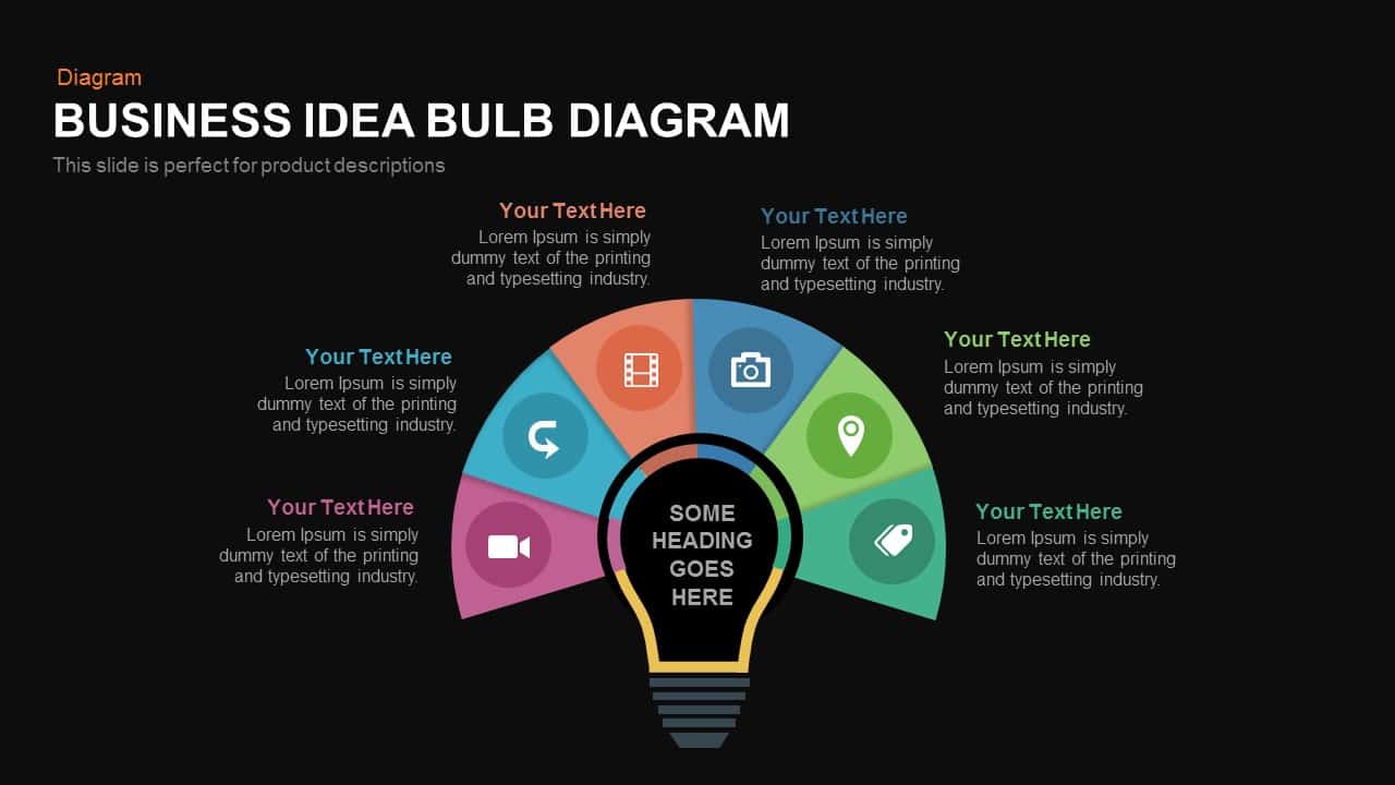 Business Idea Diagram Light Bulb PowerPoint Template And Keynote   Business Idea Bulb Diagram Powerpoint And Keynote Template1 