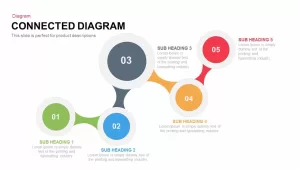 Connected Diagram PowerPoint Template and Keynote