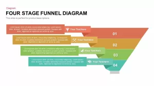 4 Stage Funnel Diagram PowerPoint Template and Keynote