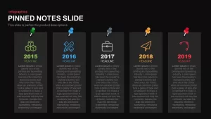 Pinned Notes Slide Powerpoint and Keynote template