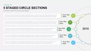 5 Staged Circle Diagram PowerPoint Template and Keynote