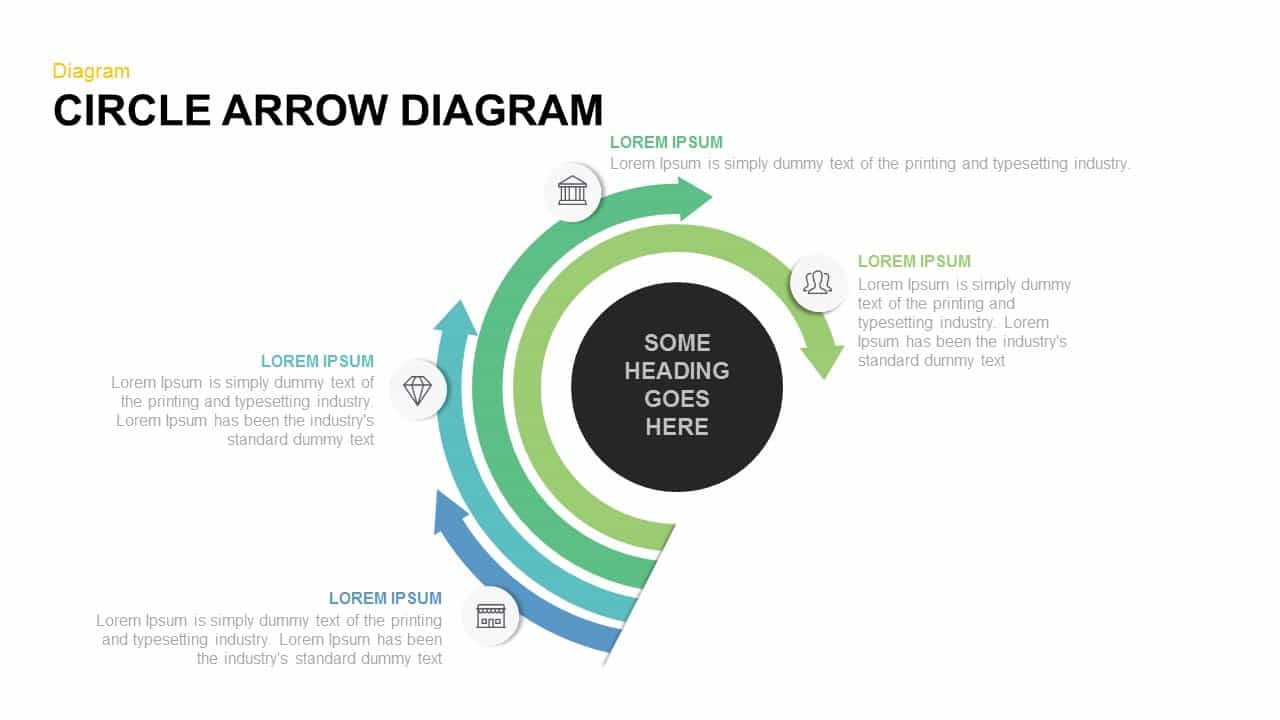 Arrow Ring Chart Powerpoint