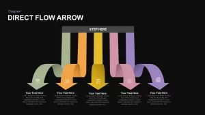 Direct Flow Arrow Powerpoint and Keynote template