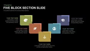 Five Block Section Powerpoint and Keynote Slide