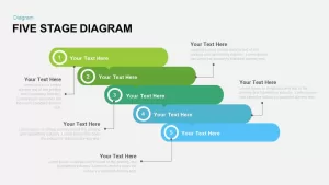 Five Stage Diagram Powerpoint and Keynote template