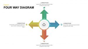 Four Way Diagram PowerPoint Template & Keynote